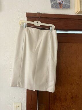 White Leather Skirt by Fiona London